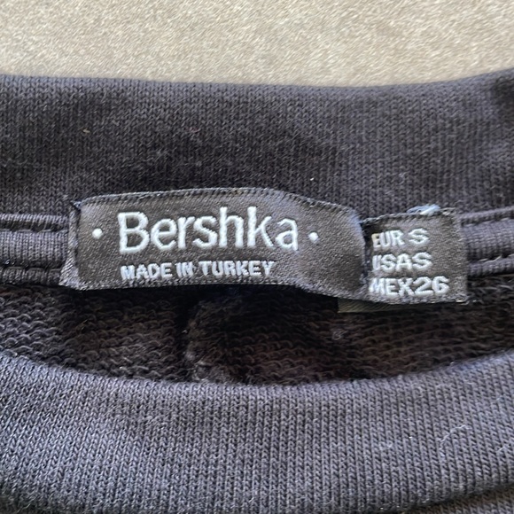 Cotton tunic sweater corset dress top, black lace up middle - Picture 4 of 6